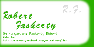 robert faskerty business card